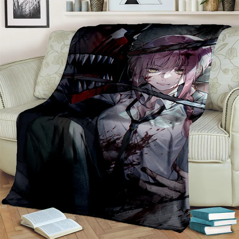 3D Anime Chainsaw Man Cartoon Denji Blanket Soft Throw Blanket for Home Bedroom Bed Sofa Picnic 13 - Chainsaw Man UK Shop