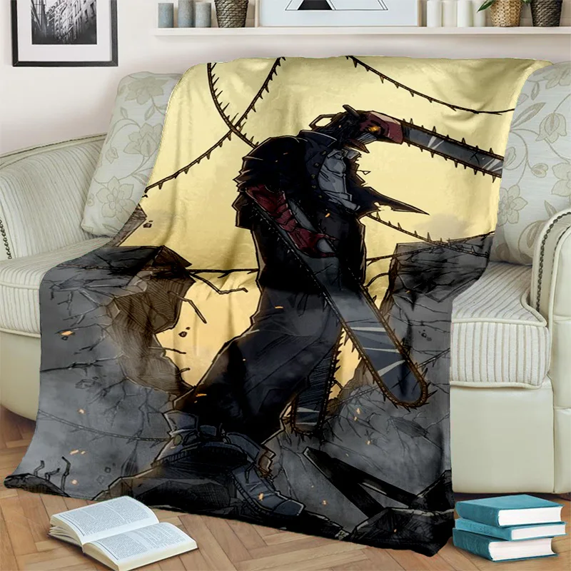 3D Anime Chainsaw Man Cartoon Denji Blanket Soft Throw Blanket for Home Bedroom Bed Sofa Picnic 21 - Chainsaw Man UK Shop