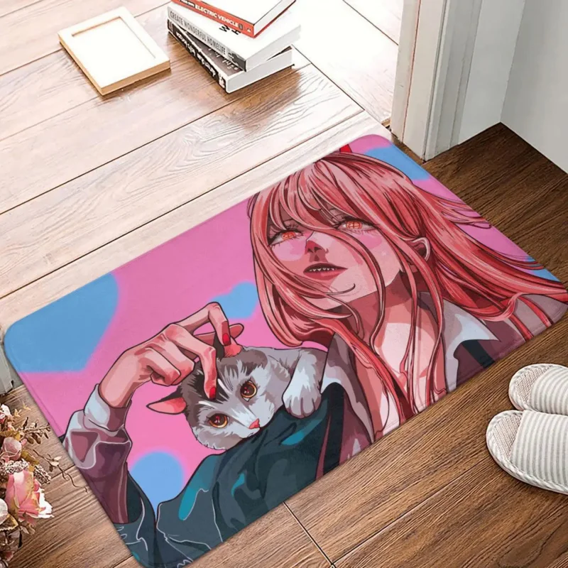 Chainsaw Man Bedroom Mat Power Doormat Flannel Carpet Outdoor Rug Home Decoration - Chainsaw Man UK Shop