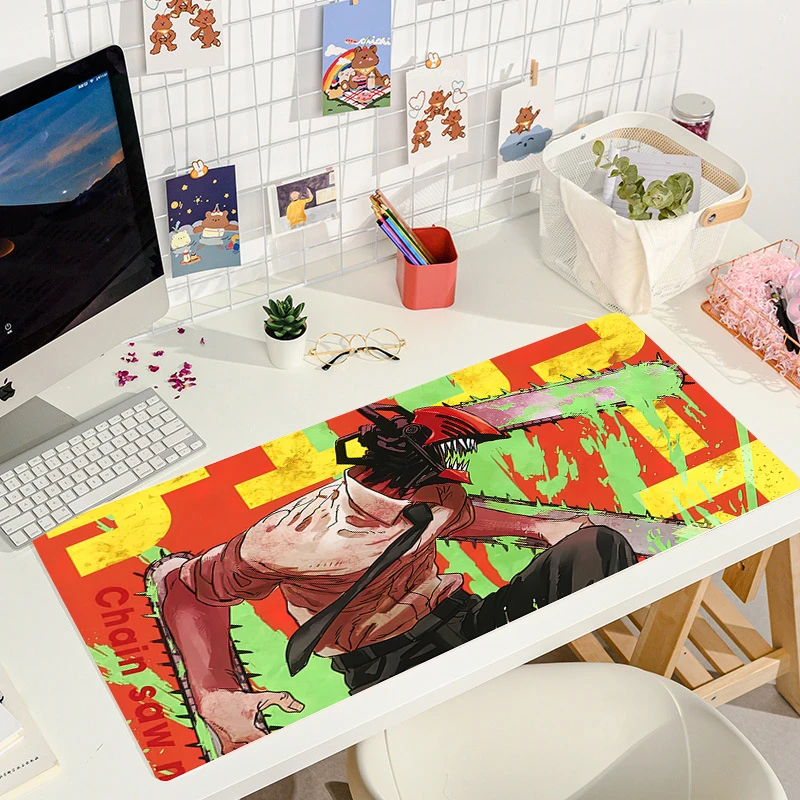 Chainsaw Man Mouse Pad Anime Art Game Mousepad Gamer Rubber Computer Accessories Large Gaming Mouse Mat 6 - Chainsaw Man UK Shop