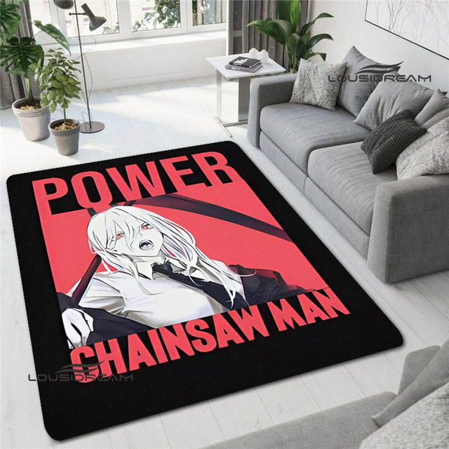 Black Pink Chainsaw Man Rug