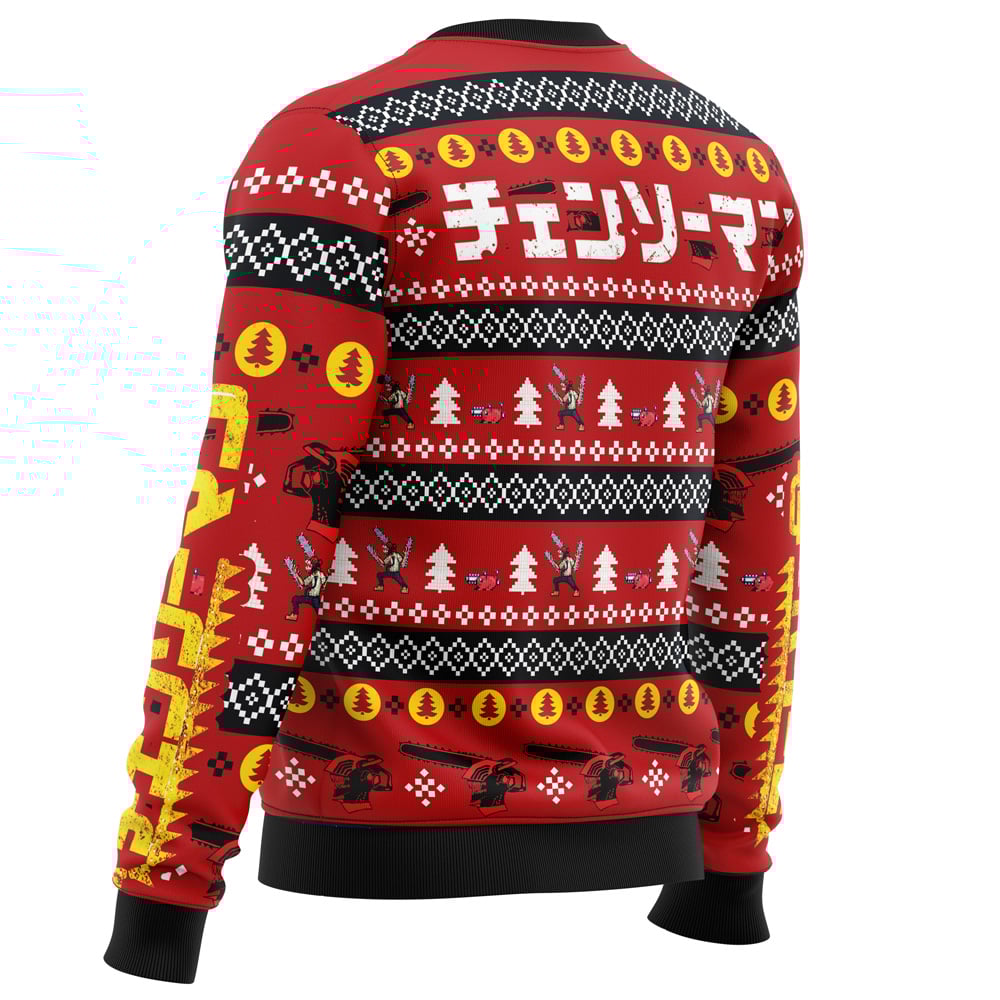 Christmas Dream Chainsaw Man Ugly Christmas Sweater - Image 6