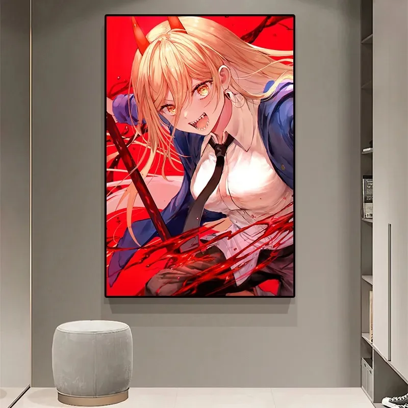 Japan Action Anime Cartoon Chainsaw Man Picture for Kids Room Living Wall Art Decor Home Decoration 11 - Chainsaw Man UK Shop