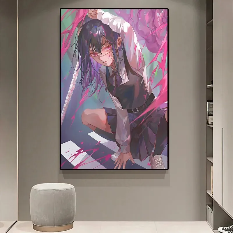 Japan Action Anime Cartoon Chainsaw Man Picture for Kids Room Living Wall Art Decor Home Decoration 12 - Chainsaw Man UK Shop