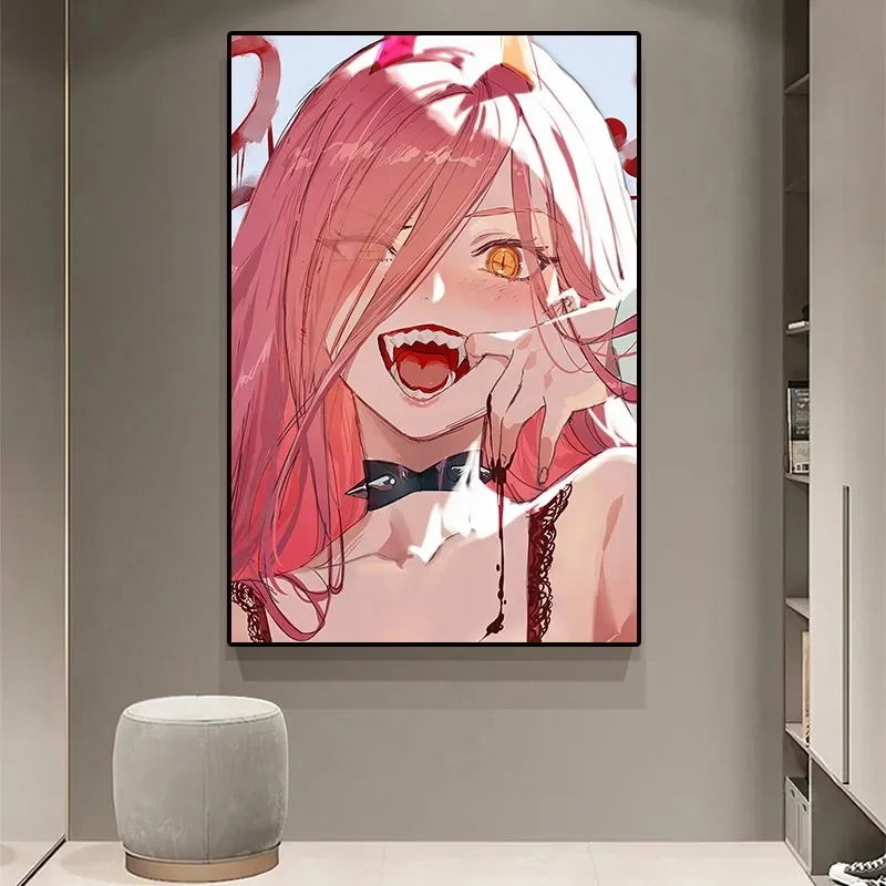 Japan Action Anime Cartoon Chainsaw Man Picture for Kids Room Living Wall Art Decor Home Decoration 13 - Chainsaw Man UK Shop