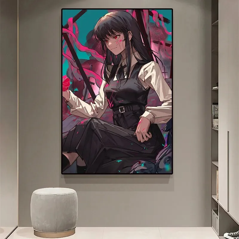 Japan Action Anime Cartoon Chainsaw Man Picture for Kids Room Living Wall Art Decor Home Decoration 18 - Chainsaw Man UK Shop