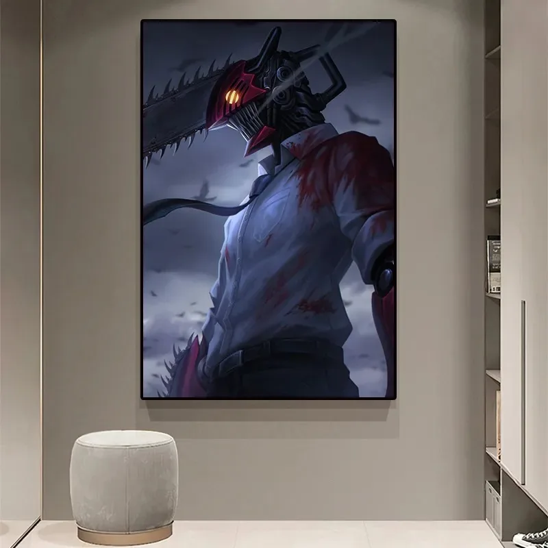 Japan Action Anime Cartoon Chainsaw Man Picture for Kids Room Living Wall Art Decor Home Decoration 9 - Chainsaw Man UK Shop