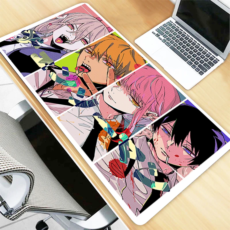 Mousepad Chainsaw Man Gaming Pad Rubber Mat Mouse Gamer Kawaii Anime Pc Mause Cabinet Keyboard Pads 1 - Chainsaw Man UK Shop