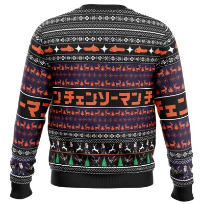 You Make It Feel Like Christmas Chainsaw Man Ugly Christmas Sweater BACK mockup - Chainsaw Man UK Shop