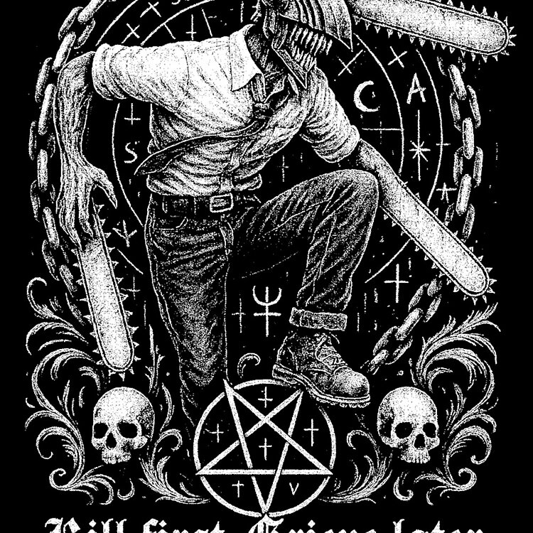 Kill First Grieve Later Denji Graphic Tee Chainsaw Man Tote Bag - Image 2