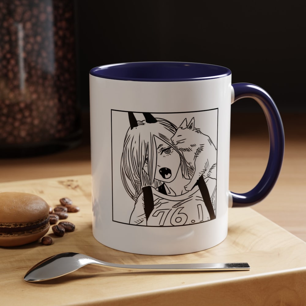 Chainsaw Man Accent Coffee Mug - Image 2
