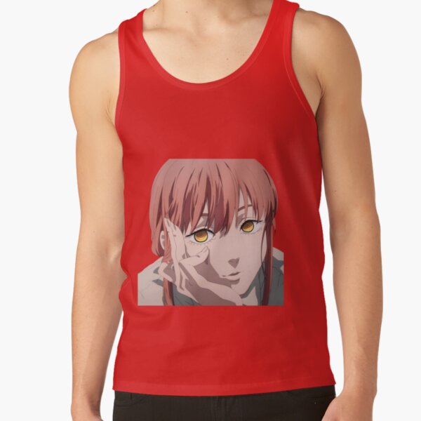 Makima In Thought Chainsaw Man Tank Top - Image 5