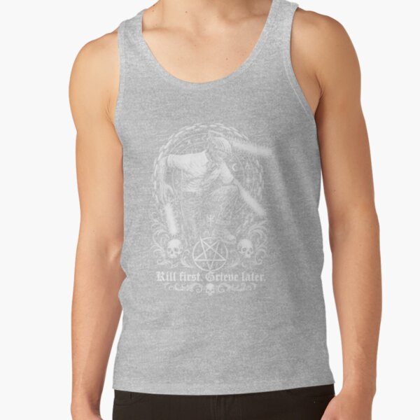 Kill First Grieve Later Denji Graphic Chainsaw Man Anime Tank Top - Image 4