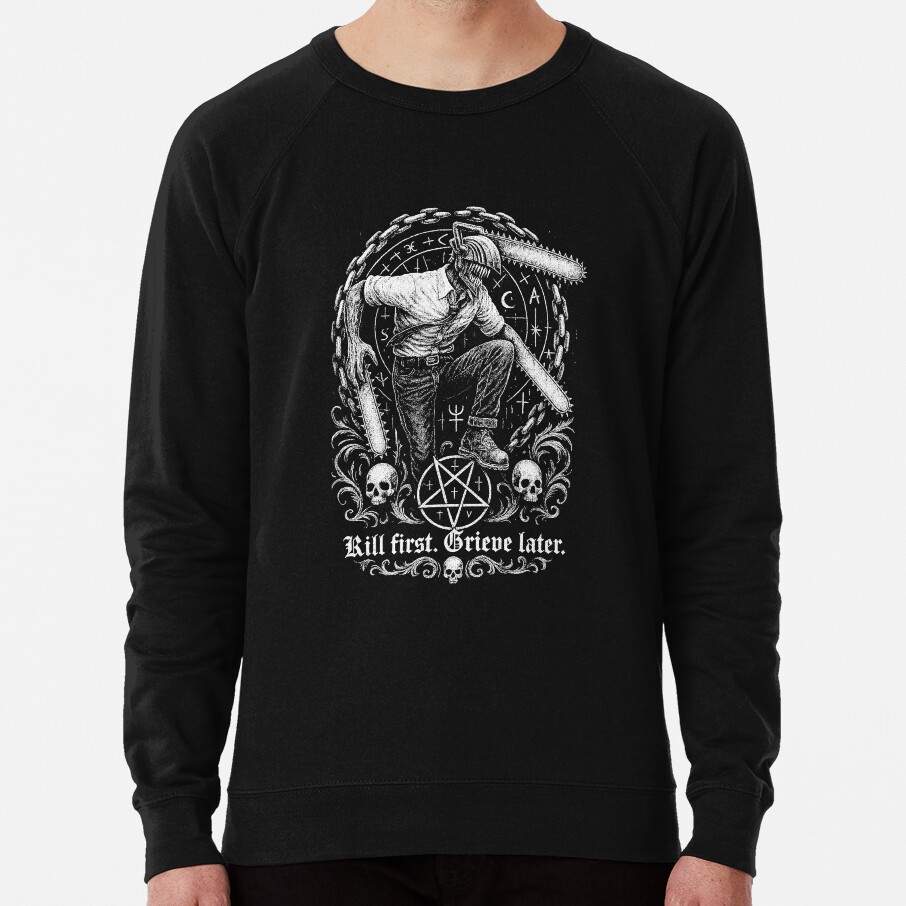 Kill First Grieve Later Denji Graphic Chainsaw Man Anime Sweatshirt