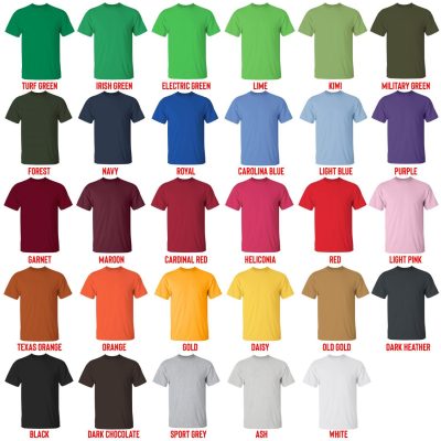 t shirt color chart 1 - Chainsaw Man UK Shop