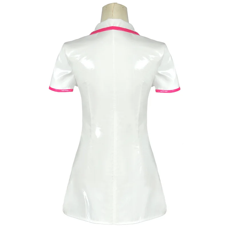 Anime Chainsaw Man Cosplay Costume Makima Nurse Uniform Artificial PU Leather Dresses and Nurse Cap New - Image 3
