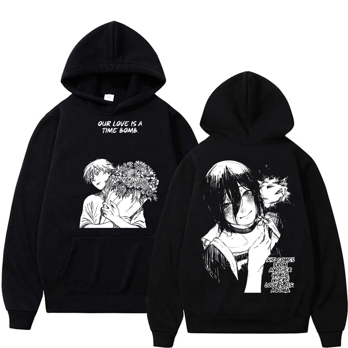 Japanese Anime Chainsaw Man Graphic Hoodie