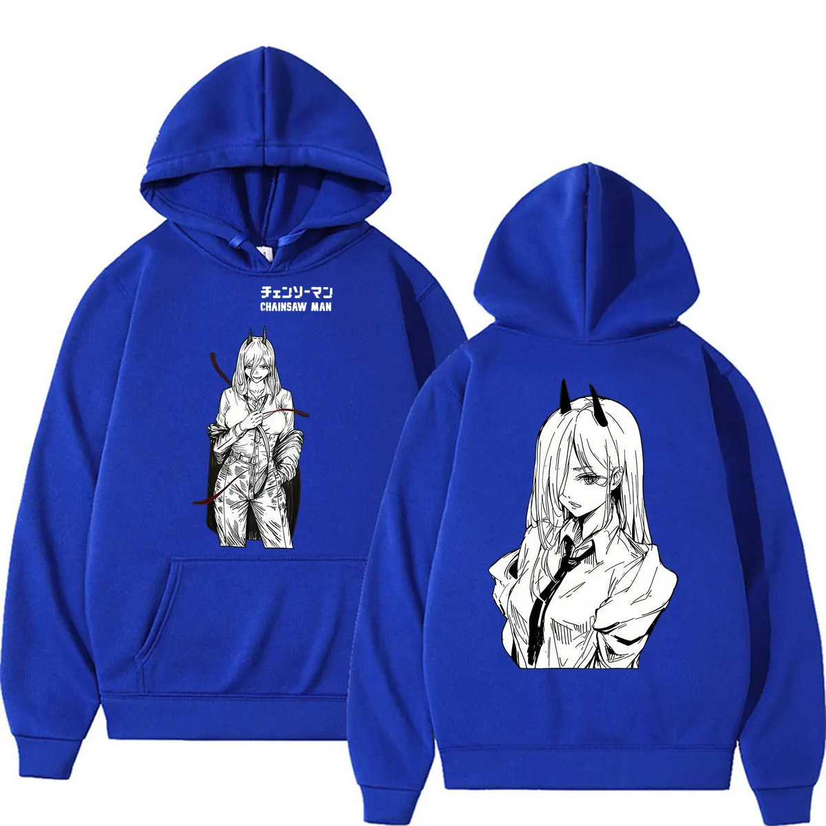 Anime Chainsaw Man Reze Denji Power Hoodie - Image 4