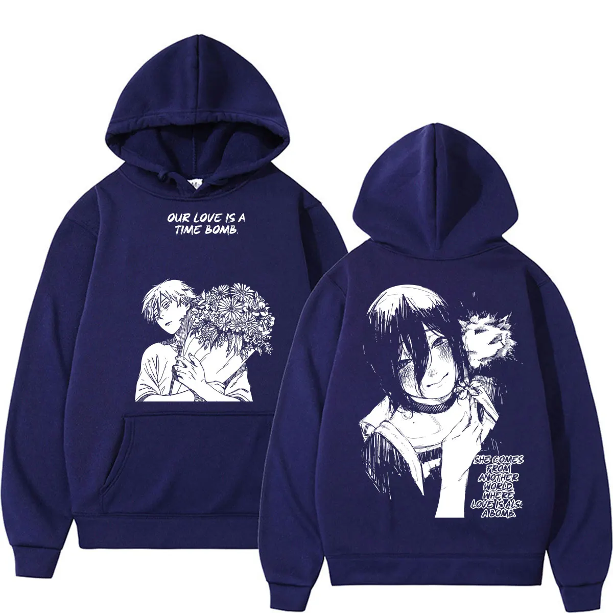 Japanese Anime Chainsaw Man Graphic Hoodie - Image 3